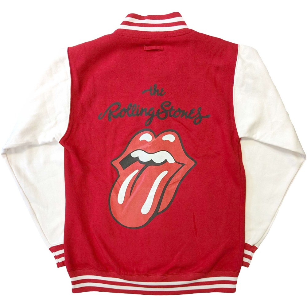 The Rolling Stones - Classic Tongue Varsity Jacke - Rot/Weiß